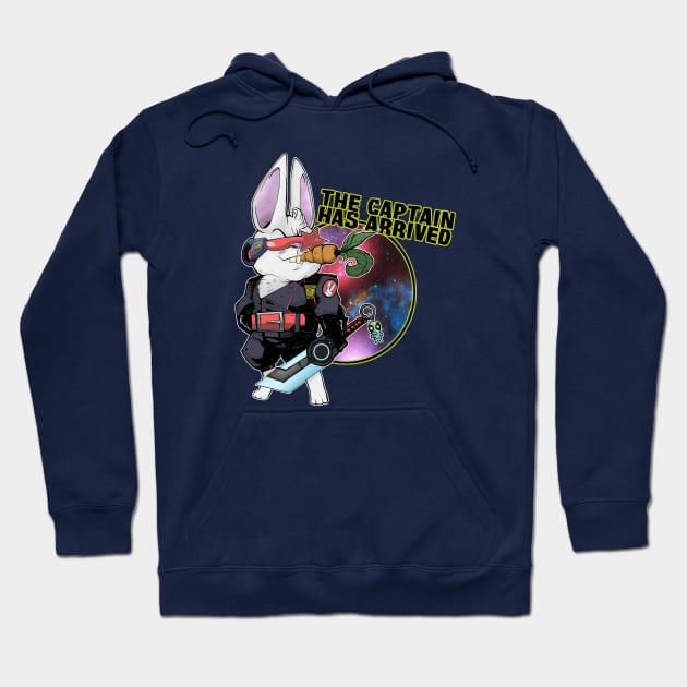 "THE CAPTAIN HAS ARRIVED" - CAPTAIN BUNNY Hoodie by AyAyRonM